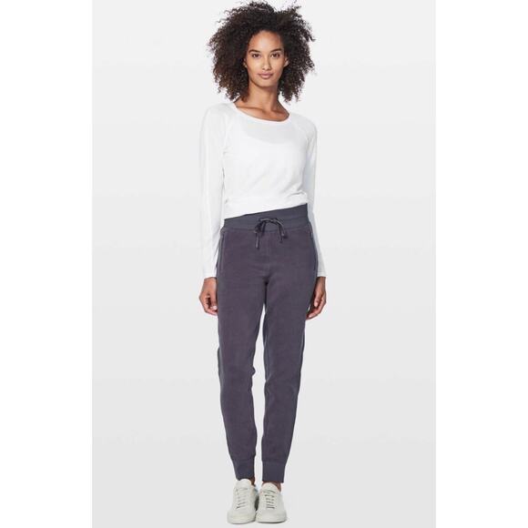 Lululemon Jogger ‘Get Going’ Sweatpants Grey Cotton Terry W5ASGS - Size 8 / M - Picture 5 of 16